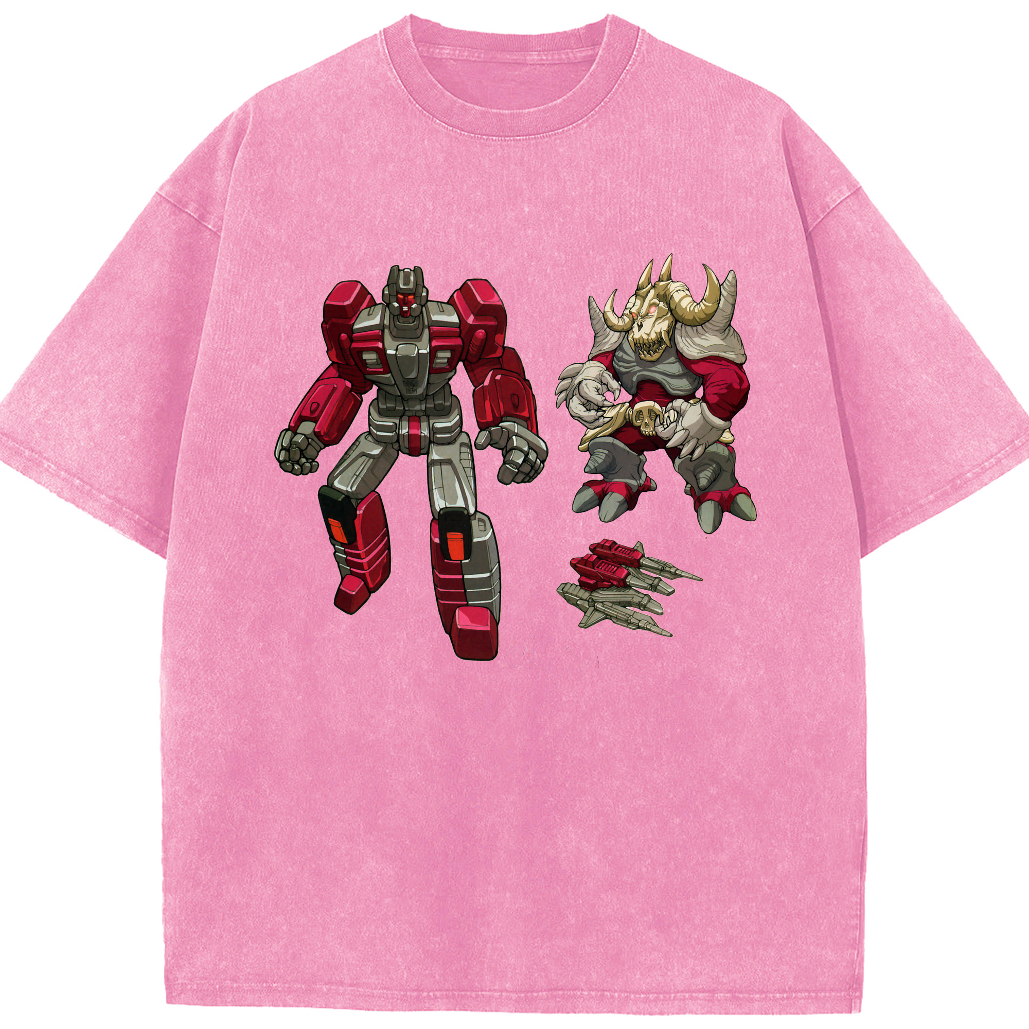 （画像用）  綿100% ヴィンテージ風 半袖Tシャツ（フロントプリント）